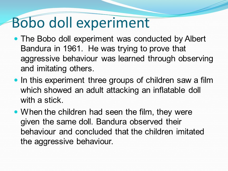 The Bobo Doll Experiment